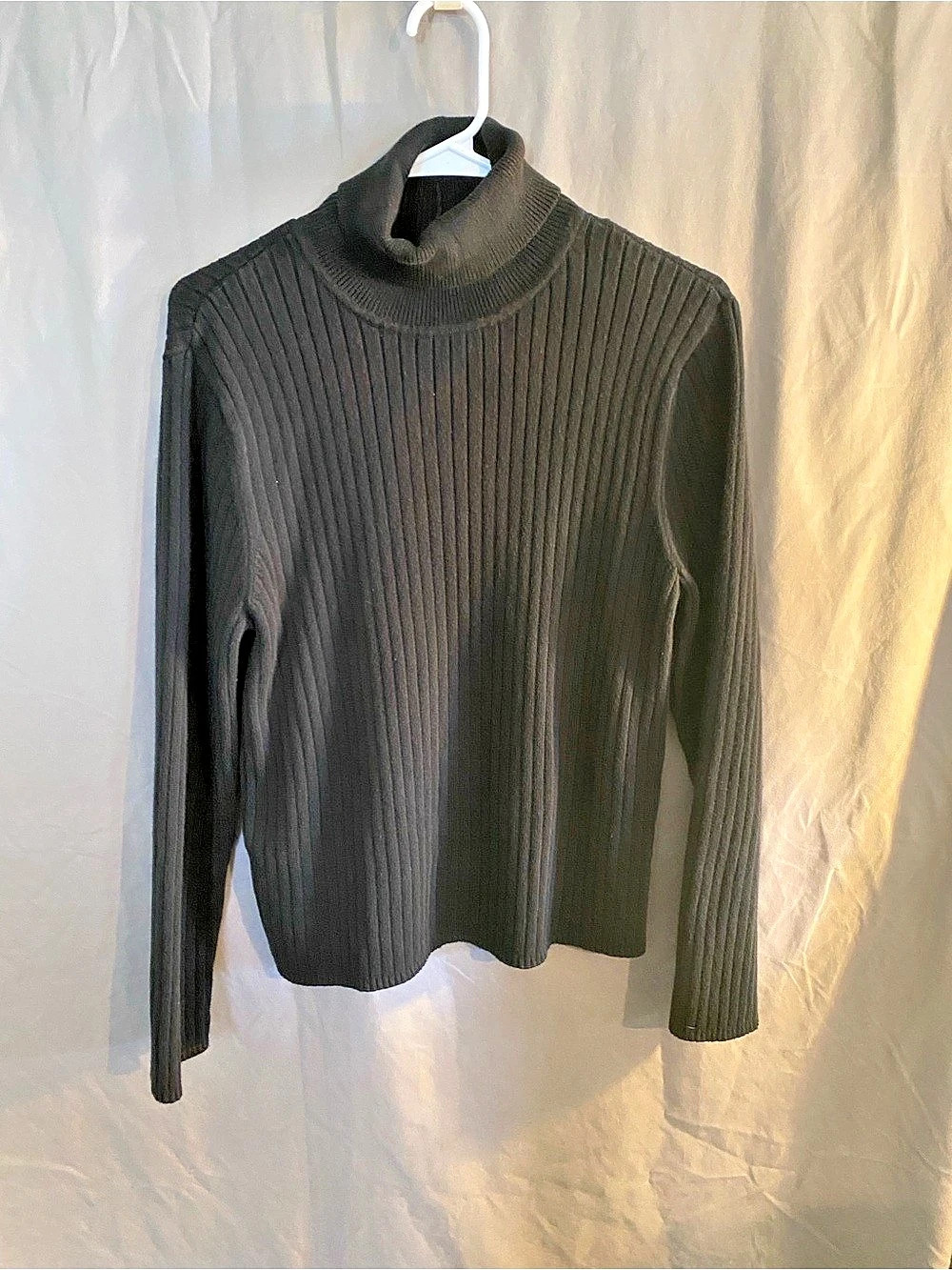 CROFT & BARROW Ribbed Turtleneck Sweater Black XL